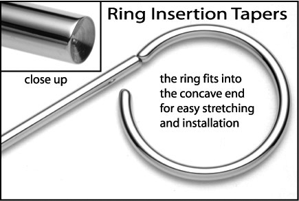 Insertion tapers for rings