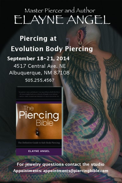 Elayne Angel Piercing in Albuquerque September 18-21, 2014
