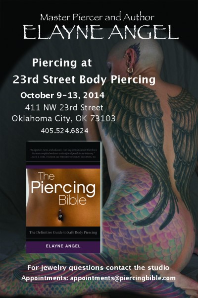 Elayne Angel Piercing in OKC, October 9-13, 2014
