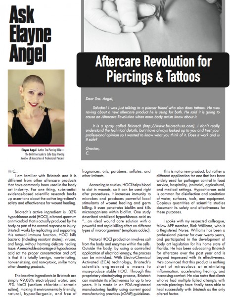 Pain Magazine June Article -Briotech - Ask Elayne Angel