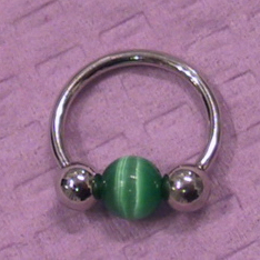 The captive circular barbell (a circular barbell with a captive bead added to it)