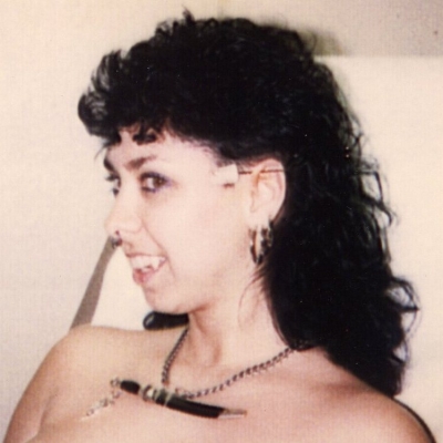 My forward helix (ear cartilage) piercing in progress, 1980s