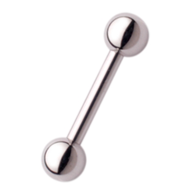 A straight barbell is the most common jewelry for initial nipple piercings
