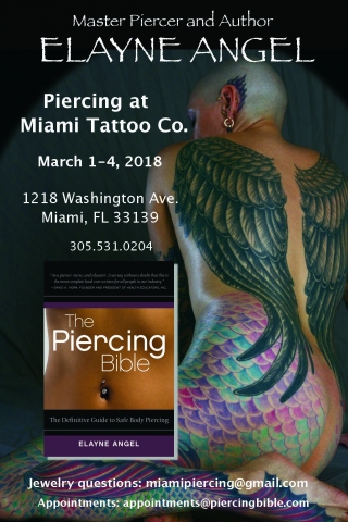 Elayne Angel Piercing in Miami March 1-4, 2018 Thumbnail